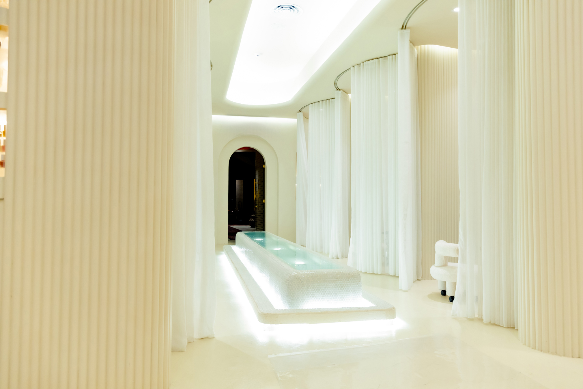 Serene Hot Stone Spa interior with a hydrotherapy pool
