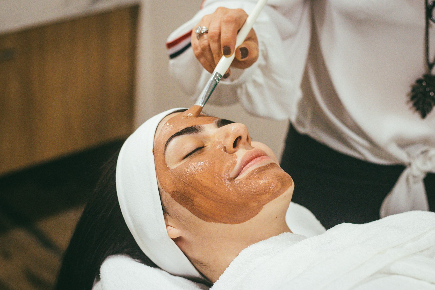 Relaxing clay mask facial treatment